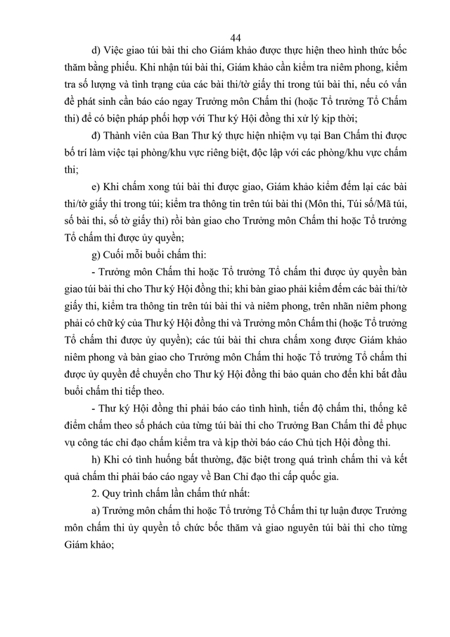 VĂN BẢN HỢP NHẤT số 02/VBHN-BGDĐT Quy chế thi tốt nghiệp trung học phổ thông- Ảnh 47.