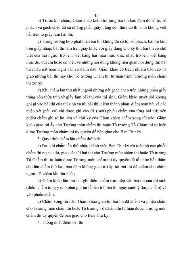 VĂN BẢN HỢP NHẤT số 02/VBHN-BGDĐT Quy chế thi tốt nghiệp trung học phổ thông- Ảnh 48.