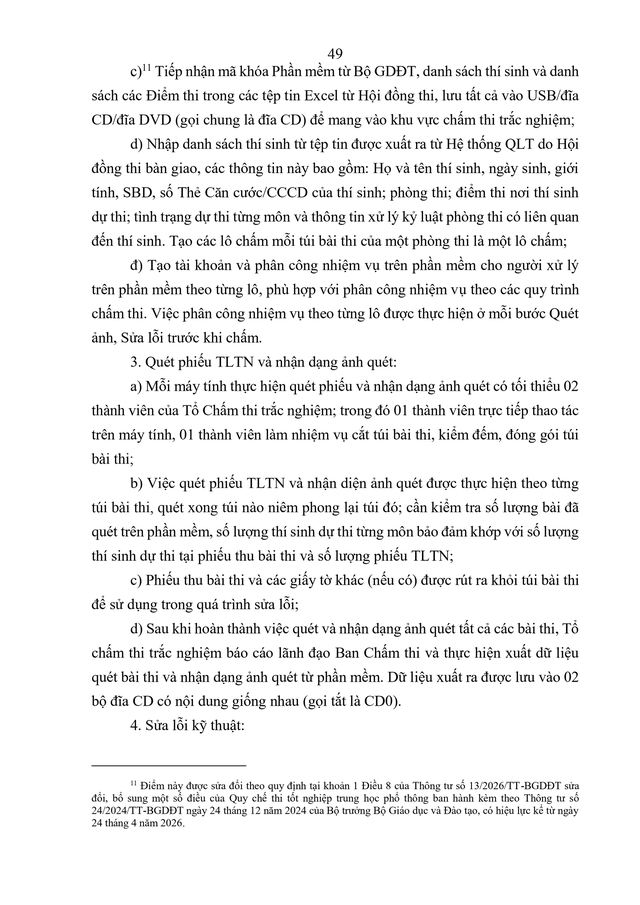 VĂN BẢN HỢP NHẤT số 02/VBHN-BGDĐT Quy chế thi tốt nghiệp trung học phổ thông- Ảnh 52.