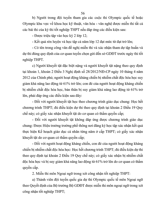 VĂN BẢN HỢP NHẤT số 02/VBHN-BGDĐT Quy chế thi tốt nghiệp trung học phổ thông- Ảnh 59.