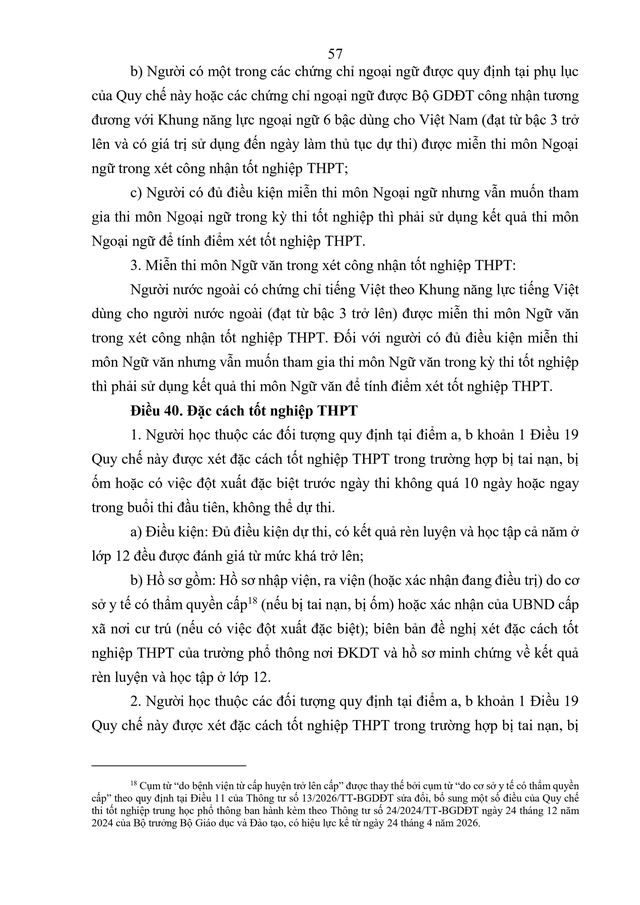 VĂN BẢN HỢP NHẤT số 02/VBHN-BGDĐT Quy chế thi tốt nghiệp trung học phổ thông- Ảnh 60.