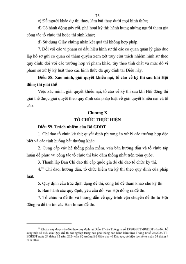 VĂN BẢN HỢP NHẤT số 02/VBHN-BGDĐT Quy chế thi tốt nghiệp trung học phổ thông- Ảnh 76.