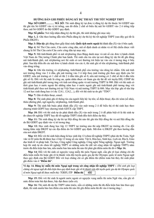 VĂN BẢN HỢP NHẤT số 02/VBHN-BGDĐT Quy chế thi tốt nghiệp trung học phổ thông- Ảnh 86.