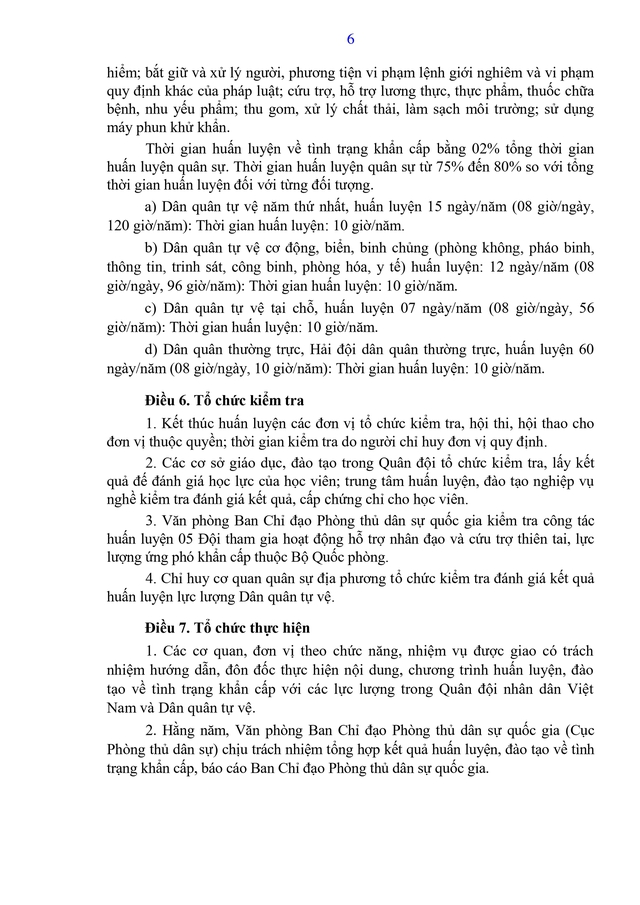 Dự thảo Thông tư Quy định nội dung, chương trình đào tạo, huấn luyện về tình trạng khẩn cấp- Ảnh 7.
