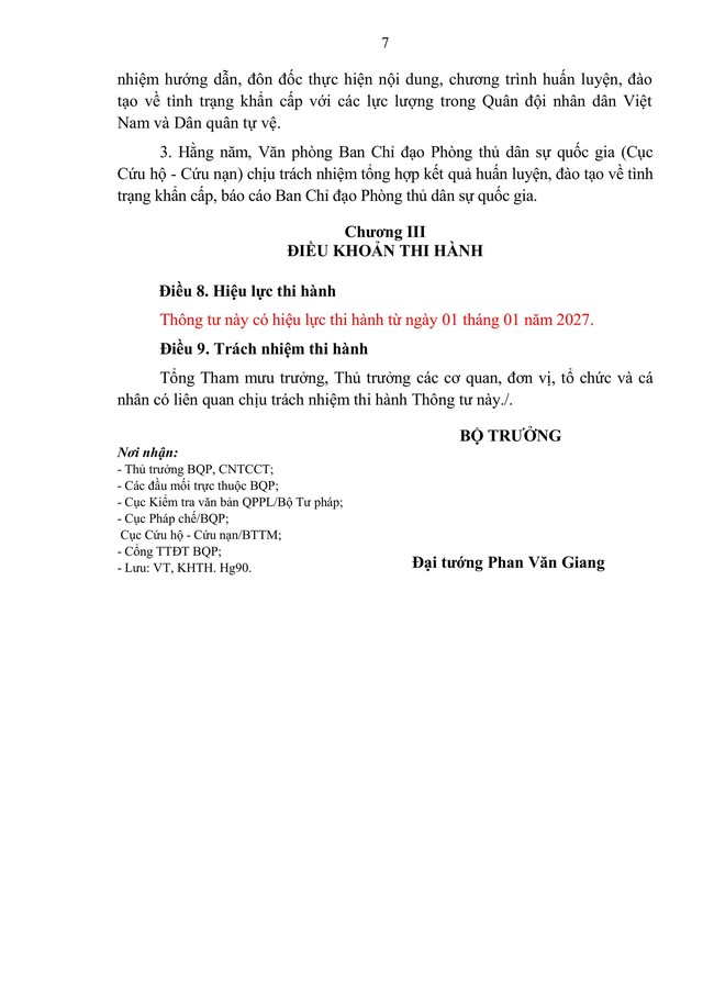 Dự thảo Thông tư Quy định nội dung, chương trình đào tạo, huấn luyện về tình trạng khẩn cấp- Ảnh 8.