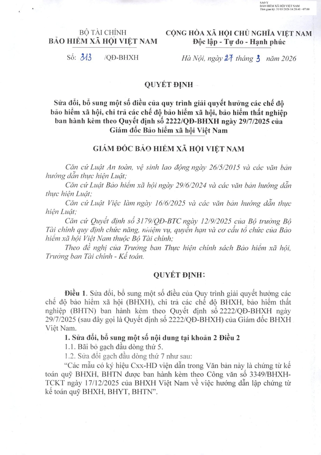 Quy trình giải quyết hưởng chế độ bảo hiểm xã hội, bảo hiểm thất nghiệp- Ảnh 1.