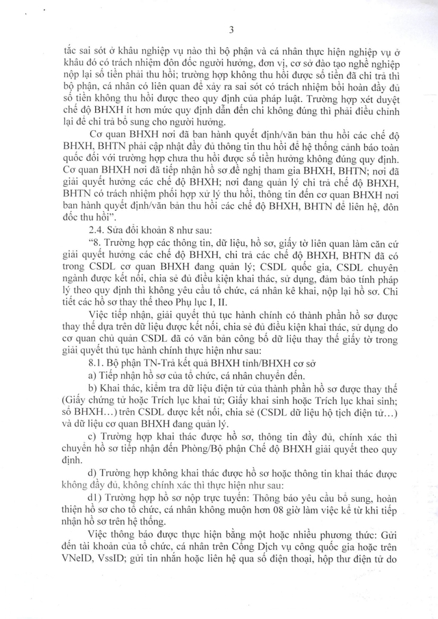 Quy trình giải quyết hưởng chế độ bảo hiểm xã hội, bảo hiểm thất nghiệp- Ảnh 3.