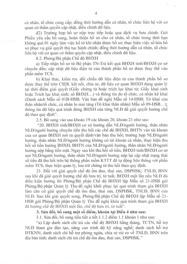 Quy trình giải quyết hưởng chế độ bảo hiểm xã hội, bảo hiểm thất nghiệp- Ảnh 4.