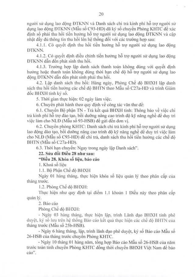 Quy trình giải quyết hưởng chế độ bảo hiểm xã hội, bảo hiểm thất nghiệp- Ảnh 20.