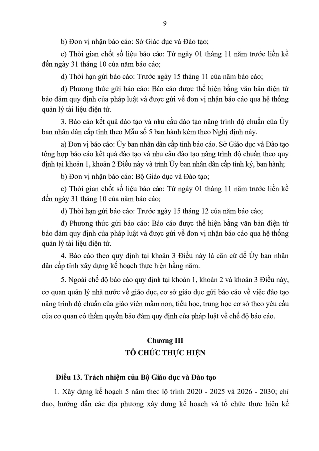 Văn bản hợp nhất Nghị định quy định lộ trình nâng trình độ chuẩn của giáo viên mầm non, tiểu học, THCS- Ảnh 9.