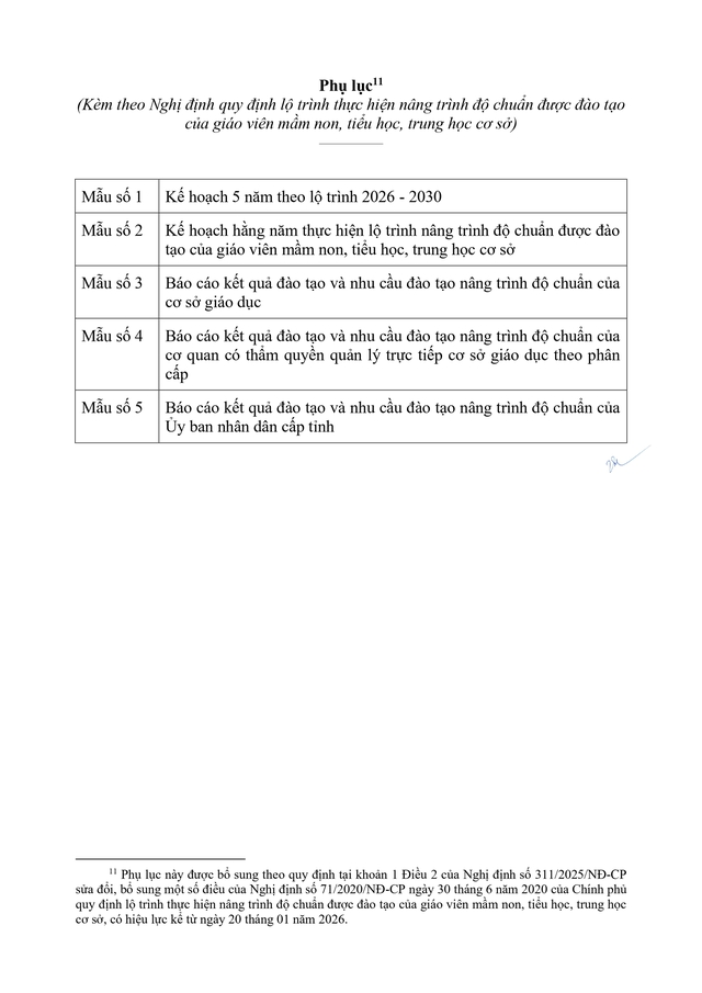Văn bản hợp nhất Nghị định quy định lộ trình nâng trình độ chuẩn của giáo viên mầm non, tiểu học, THCS- Ảnh 15.