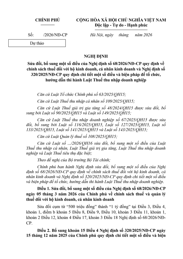 Dự thảo Nghị định quy định về chính sách thuế; thi hành Luật Thuế thu nhập doanh nghiệp- Ảnh 1.