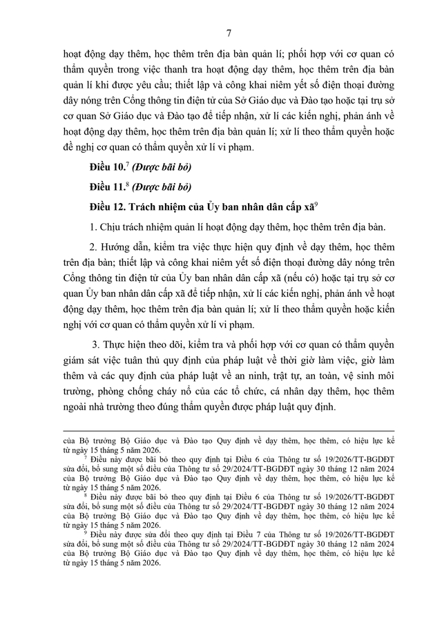 TOÀN VĂN: Thông tư quy định về dạy thêm, học thêm- Ảnh 8.