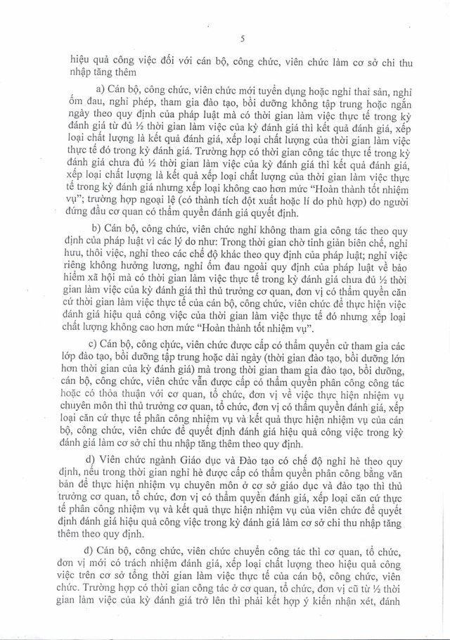 Quy định mới: Đánh giá cán bộ, công chức, viên chức TP Đà Nẵng theo hiệu quả công việc- Ảnh 7.