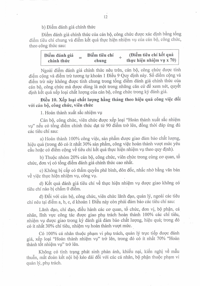 Quy định mới: Đánh giá cán bộ, công chức, viên chức TP Đà Nẵng theo hiệu quả công việc- Ảnh 14.