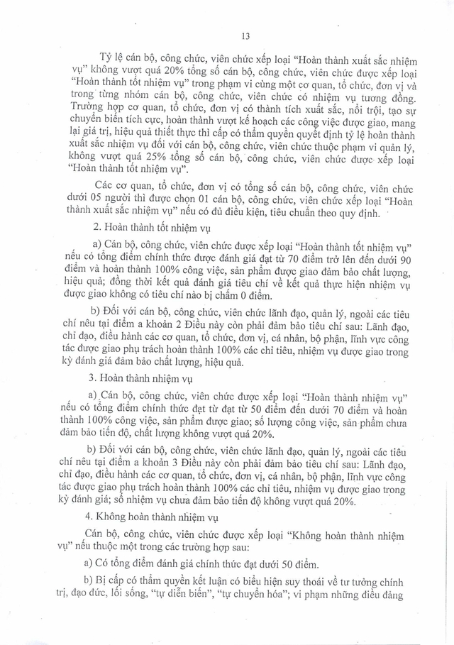 Quy định mới: Đánh giá cán bộ, công chức, viên chức TP Đà Nẵng theo hiệu quả công việc- Ảnh 15.