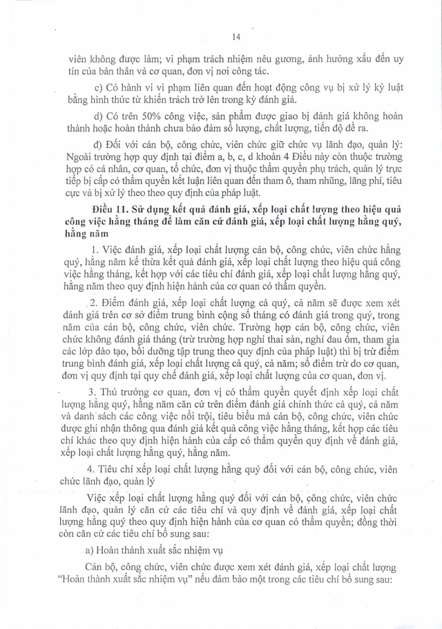 Quy định mới: Đánh giá cán bộ, công chức, viên chức TP Đà Nẵng theo hiệu quả công việc- Ảnh 16.