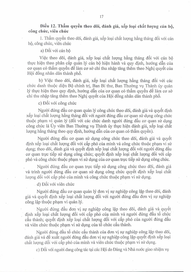 Quy định mới: Đánh giá cán bộ, công chức, viên chức TP Đà Nẵng theo hiệu quả công việc- Ảnh 19.