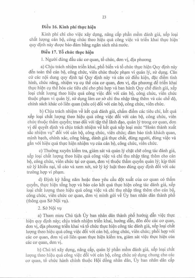 Quy định mới: Đánh giá cán bộ, công chức, viên chức TP Đà Nẵng theo hiệu quả công việc- Ảnh 25.