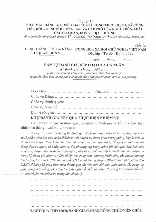 Quy định mới: Đánh giá cán bộ, công chức, viên chức TP Đà Nẵng theo hiệu quả công việc- Ảnh 30.