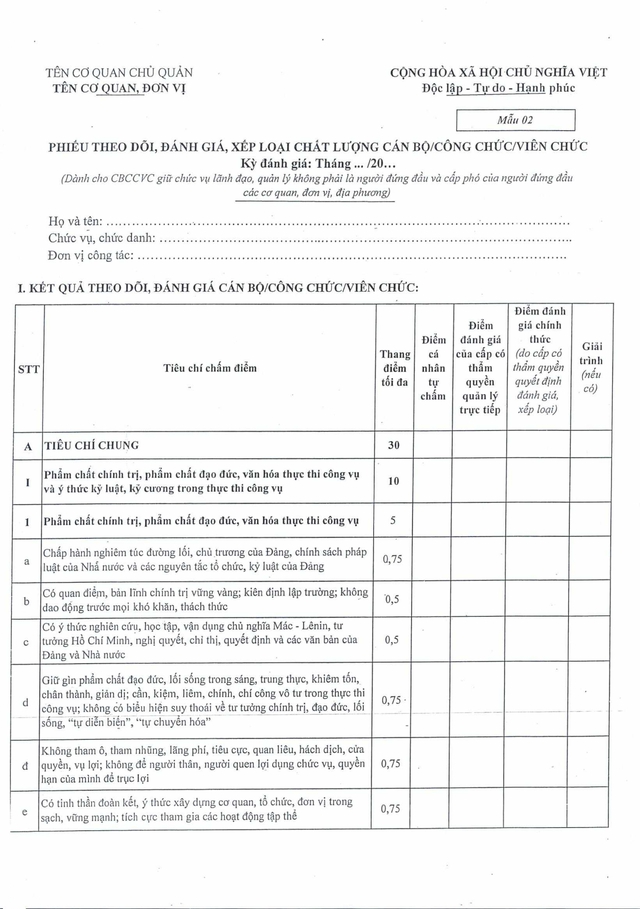 Quy định mới: Đánh giá cán bộ, công chức, viên chức TP Đà Nẵng theo hiệu quả công việc- Ảnh 40.