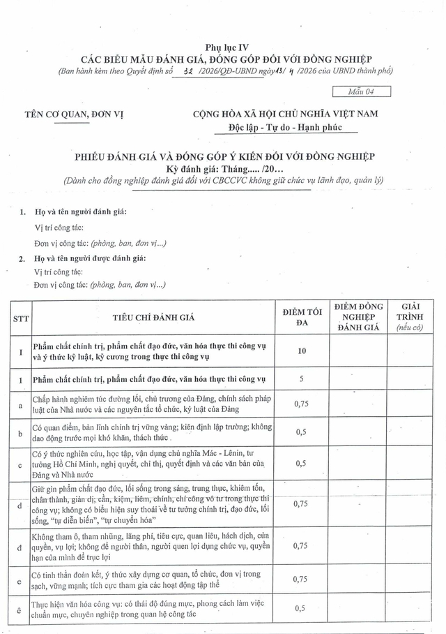 Quy định mới: Đánh giá cán bộ, công chức, viên chức TP Đà Nẵng theo hiệu quả công việc- Ảnh 53.