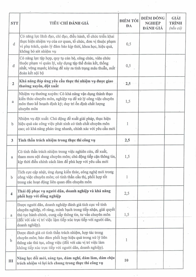 Quy định mới: Đánh giá cán bộ, công chức, viên chức TP Đà Nẵng theo hiệu quả công việc- Ảnh 58.