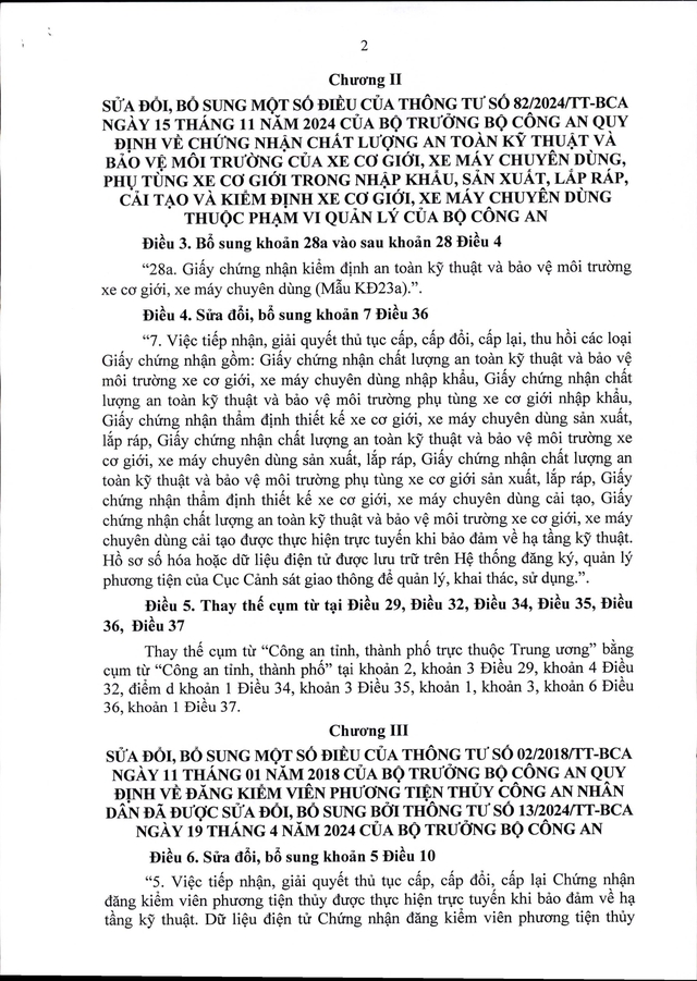 TOÀN VĂN: Thông tư số 37/2026/TT-BCA về đăng ký, kiểm định phương tiện- Ảnh 2.