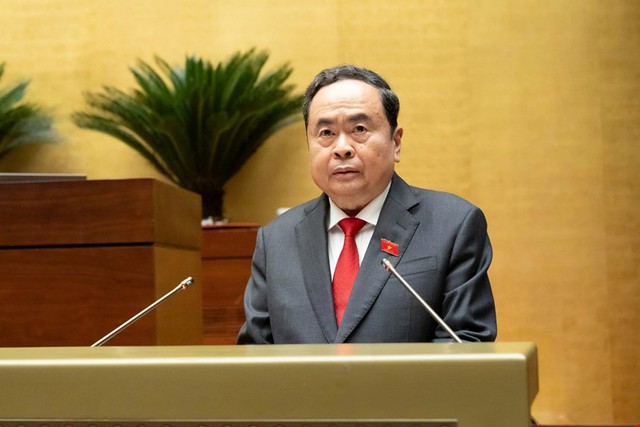 TOÀN CẢNH: PHIÊN KHAI MẠC KỲ HỌP THỨ NHẤT; LỄ TUYÊN THỆ NHẬM CHỨC CỦA ĐỒNG CHÍ TRẦN THANH MẪN, CHỦ TỊCH QUỐC HỘI KHÓA XVI- Ảnh 10.