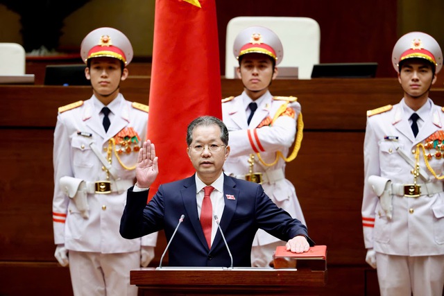 CHÁNH ÁN TÒA ÁN NHÂN DÂN TỐI CAO NGUYỄN VĂN QUẢNG TUYÊN THỆ VÀ PHÁT BIỂU NHẬM CHỨC- Ảnh 1.