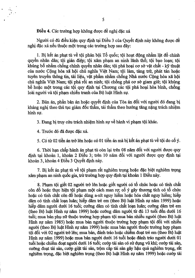 TOÀN VĂN: Quyết định 457/QĐ-CTN về đặc xá năm 2026- Ảnh 5.