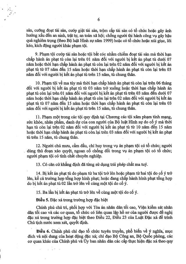 TOÀN VĂN: Quyết định 457/QĐ-CTN về đặc xá năm 2026- Ảnh 6.
