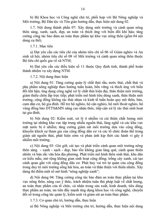 TOÀN VĂN: Quyết định 417/QĐ-BNNMT về xây dựng nông thôn mới, phát triển kinh tế - xã hội- Ảnh 14. TOÀN VĂN: Quyết định 417/QĐ-BNNMT về xây dựng nông thôn mới, phát triển kinh tế - xã hội- Ảnh 14.