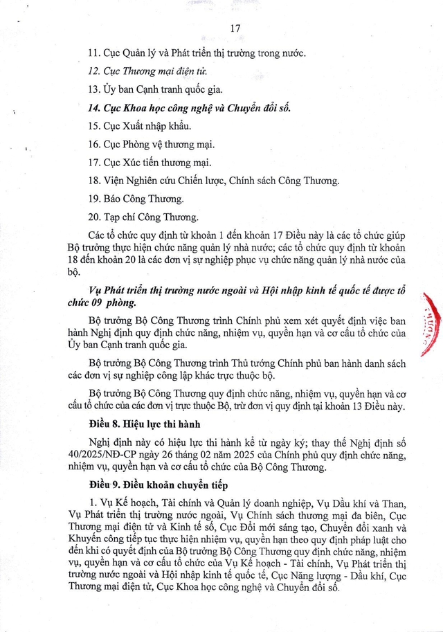 SẮP XẾP TỔ CHỨC BỘ MÁY: Bộ Công Thương đề xuất cơ cấu tổ chức mới- Ảnh 17.