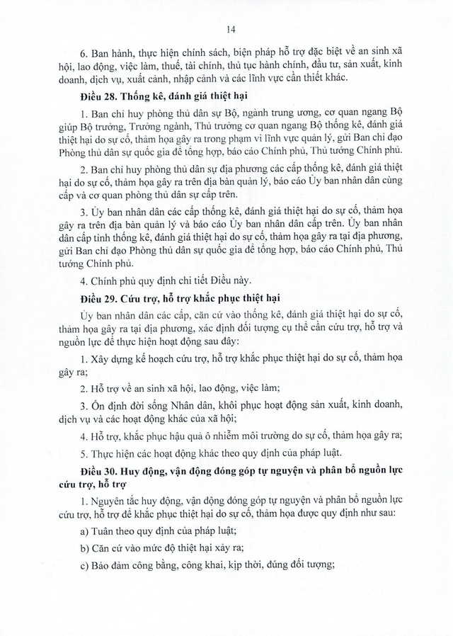 TOÀN VĂN: Văn bản hợp nhất số 97/VBHN-VPQH về Luật Phòng thủ dân sự- Ảnh 14.