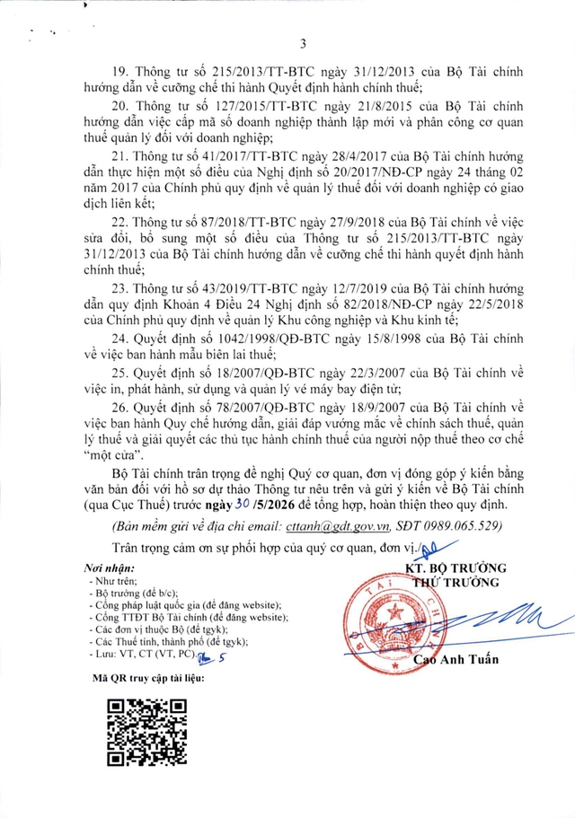 Đề xuất bãi bỏ 23 Thông tư, 3 Quyết định lĩnh vực thuế- Ảnh 3. Đề xuất bãi bỏ 23 Thông tư, 3 Quyết định lĩnh vực thuế- Ảnh 3.