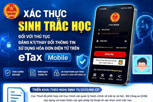 Hướng dẫn xác thực sinh trắc học trên ứng dụng Etax Mobile- Ảnh 1.