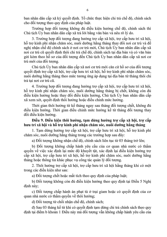 TOÀN VĂN: Dự thảo Nghị định Quy định chính sách trợ giúp xã hội và trợ cấp hưu trí xã hội- Ảnh 7.