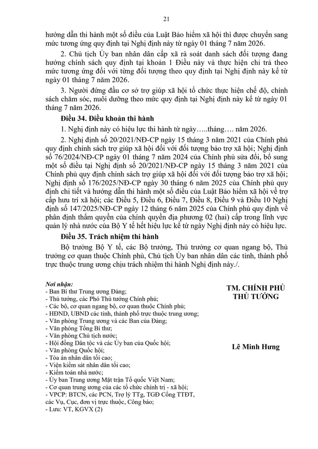 TOÀN VĂN: Dự thảo Nghị định Quy định chính sách trợ giúp xã hội và trợ cấp hưu trí xã hội- Ảnh 22.