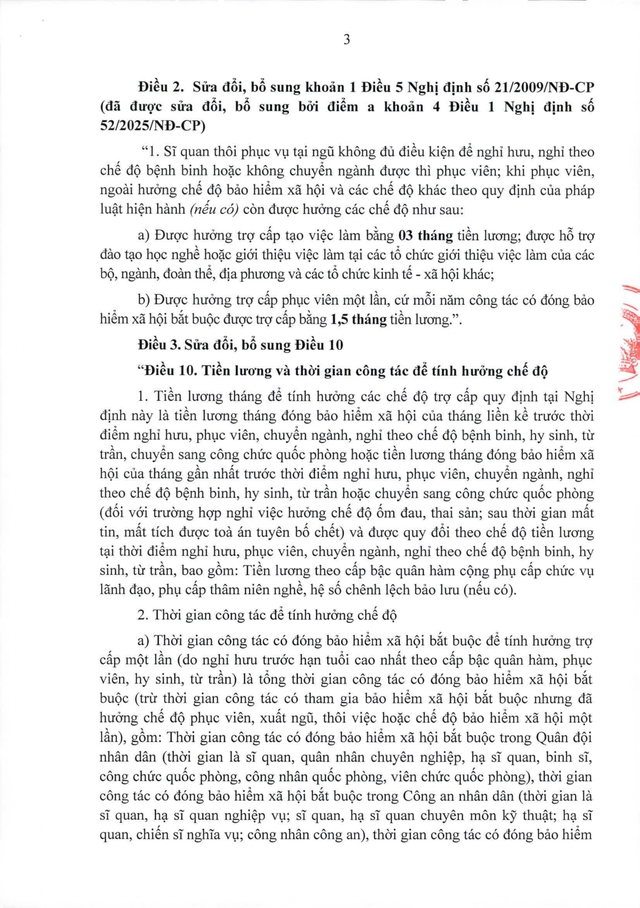 Dự thảo Nghị định về chế độ trợ cấp 1 lần khi thôi phục vụ trong Quân đội- Ảnh 3. Dự thảo Nghị định về chế độ trợ cấp 1 lần khi thôi phục vụ trong Quân đội- Ảnh 3.