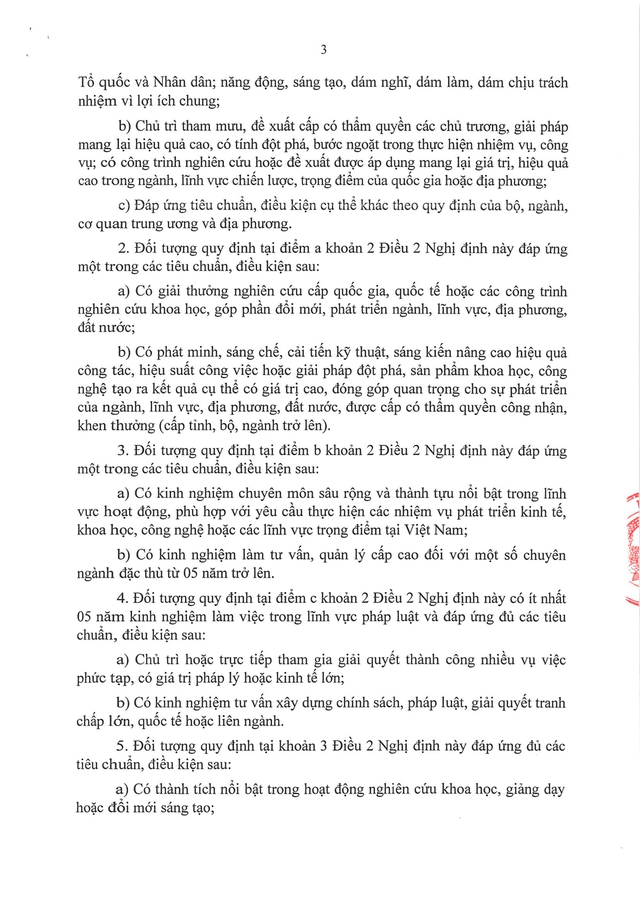 TOÀN VĂN: Dự thảo Nghị định Quy định chính sách thu hút, trọng dụng người có tài năng- Ảnh 3. TOÀN VĂN: Dự thảo Nghị định Quy định chính sách thu hút, trọng dụng người có tài năng- Ảnh 3.