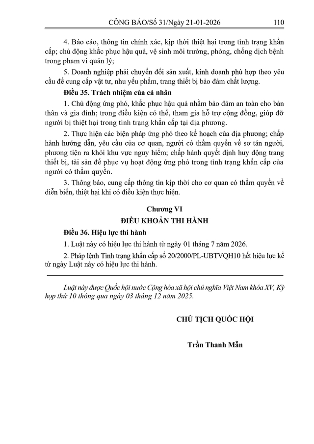 LUẬT TÌNH TRẠNG KHẨN CẤP- Ảnh 16. LUẬT TÌNH TRẠNG KHẨN CẤP- Ảnh 16.