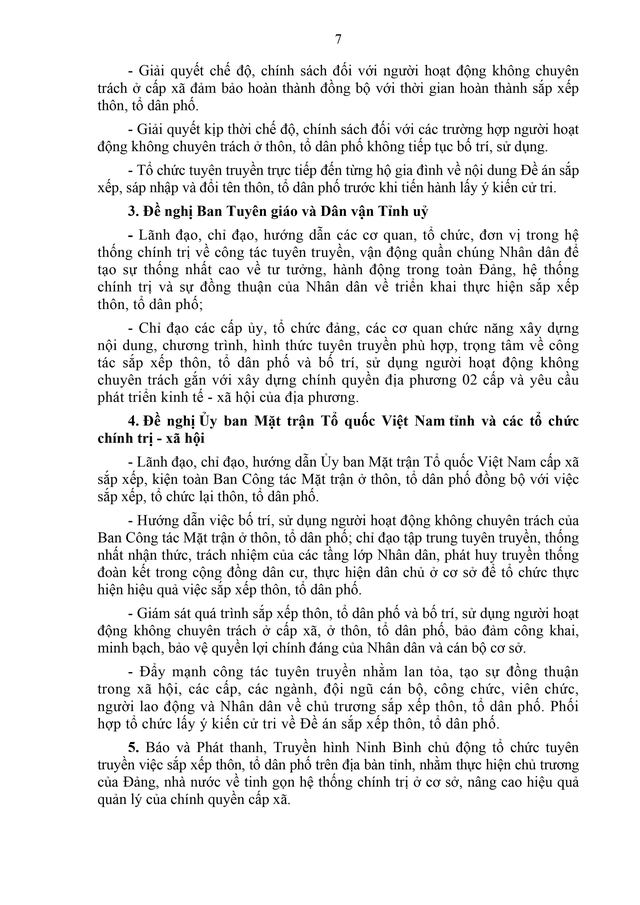 CHI TIẾT lộ trình sắp xếp thôn, tổ dân phố; cán bộ dôi dư của Ninh Bình- Ảnh 8. CHI TIẾT lộ trình sắp xếp thôn, tổ dân phố; cán bộ dôi dư của Ninh Bình- Ảnh 8.