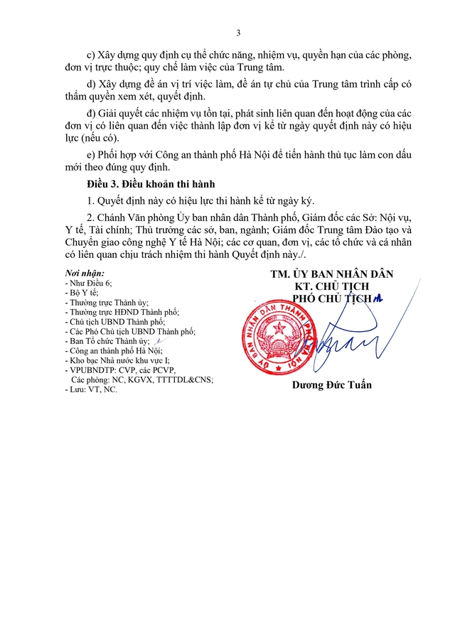 Thành lập Trung tâm Đào tạo và Chuyển giao công nghệ Y tế Hà Nội- Ảnh 3. Thành lập Trung tâm Đào tạo và Chuyển giao công nghệ Y tế Hà Nội- Ảnh 3.