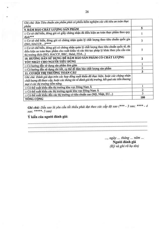 Quyết định số 26/2026/QĐ-TTg: Bộ tiêu chí và quy trình đánh giá, phân hạng sản phẩm OCOP- Ảnh 43. Quyết định số 26/2026/QĐ-TTg: Bộ tiêu chí và quy trình đánh giá, phân hạng sản phẩm OCOP- Ảnh 43.
