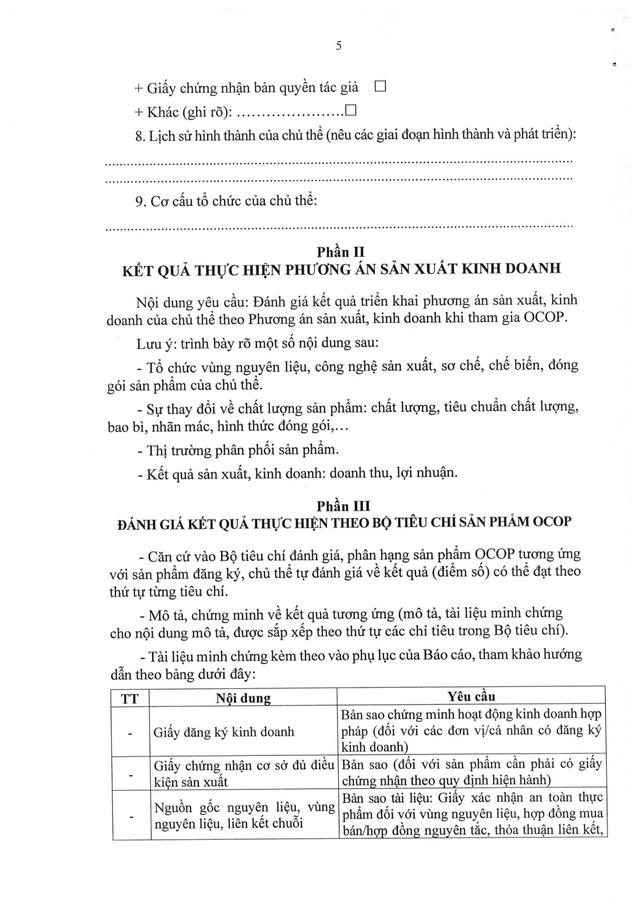 Quyết định số 26/2026/QĐ-TTg: Bộ tiêu chí và quy trình đánh giá, phân hạng sản phẩm OCOP- Ảnh 152. Quyết định số 26/2026/QĐ-TTg: Bộ tiêu chí và quy trình đánh giá, phân hạng sản phẩm OCOP- Ảnh 152.