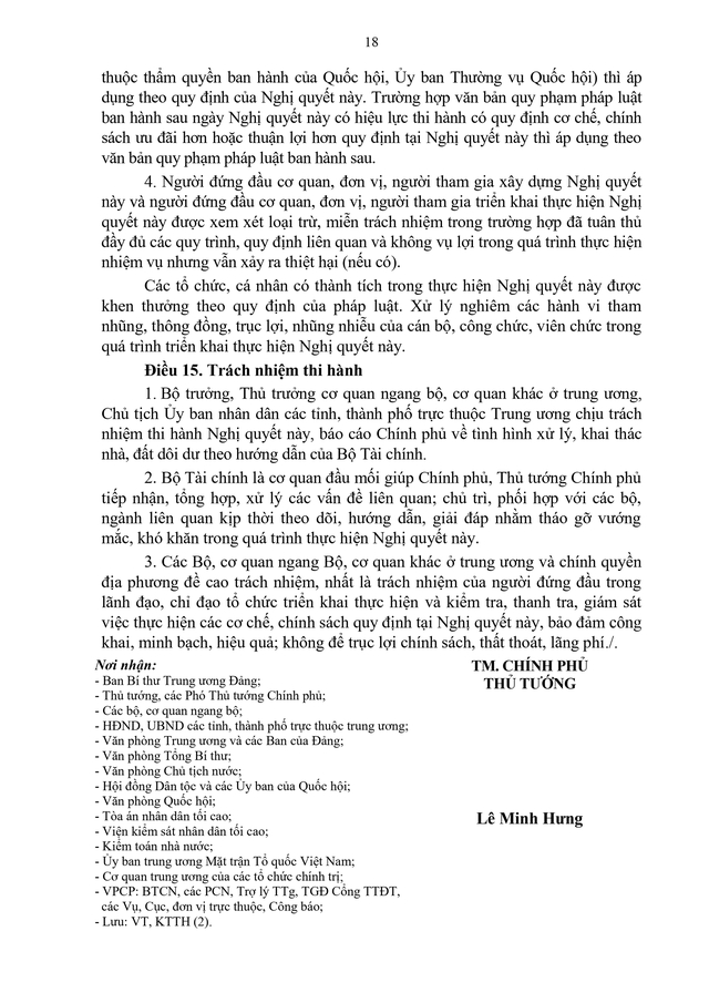 Dự thảo Nghị quyết về cơ chế, chính sách đặc thù xử lý nhà, đất dôi dư sau sắp xếp bộ máy- Ảnh 18.