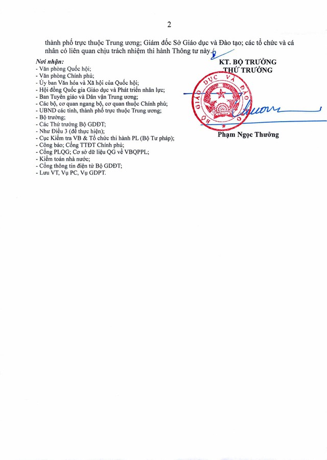 TOÀN VĂN Thông tư số 15/2026/TT-BGDĐT: Điều lệ trường tiểu học, trường trung học cơ sở, trường trung học phổ thông và trường phổ thông có nhiều cấp học- Ảnh 2.