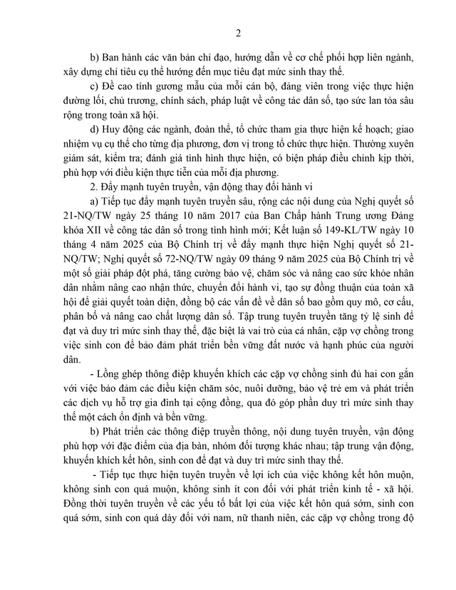 Phát triển câu lạc bộ kết bạn trăm năm; hỗ trợ nam, nữ thanh niên kết bạn bảo đảm mức sinh thay thế- Ảnh 2.