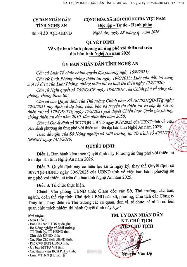 5 kịch bản ứng phó thiên tai khi có bão mạnh và nước dâng của Nghệ An- Ảnh 1.